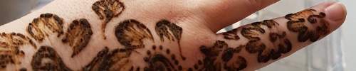 Henna decoration on hand